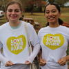 Two student volunteers show off their "Love Your Park