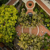 Aerial photo of courtyard
