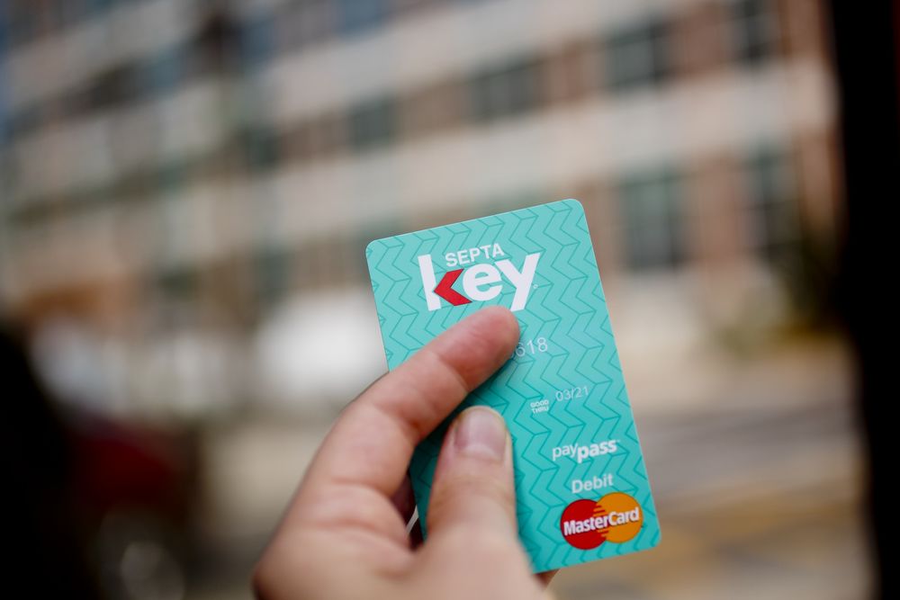 Picture of hand holding SEPTA key card.
