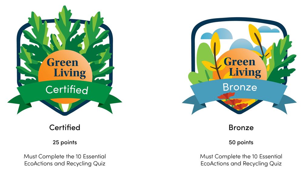 Two Room badges, certification levels : certified and bronze